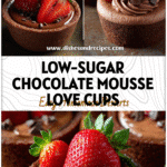 Low-sugar Chocolate Strawberry Cups filled with rich mousse and fresh berries showing Strawberries And Chocolate In A Cup.